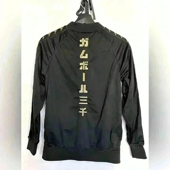 Vintage Y2K Kappa Gumball 3000 Black Gold Logo Track Jacket Small - Picture 3 of 9